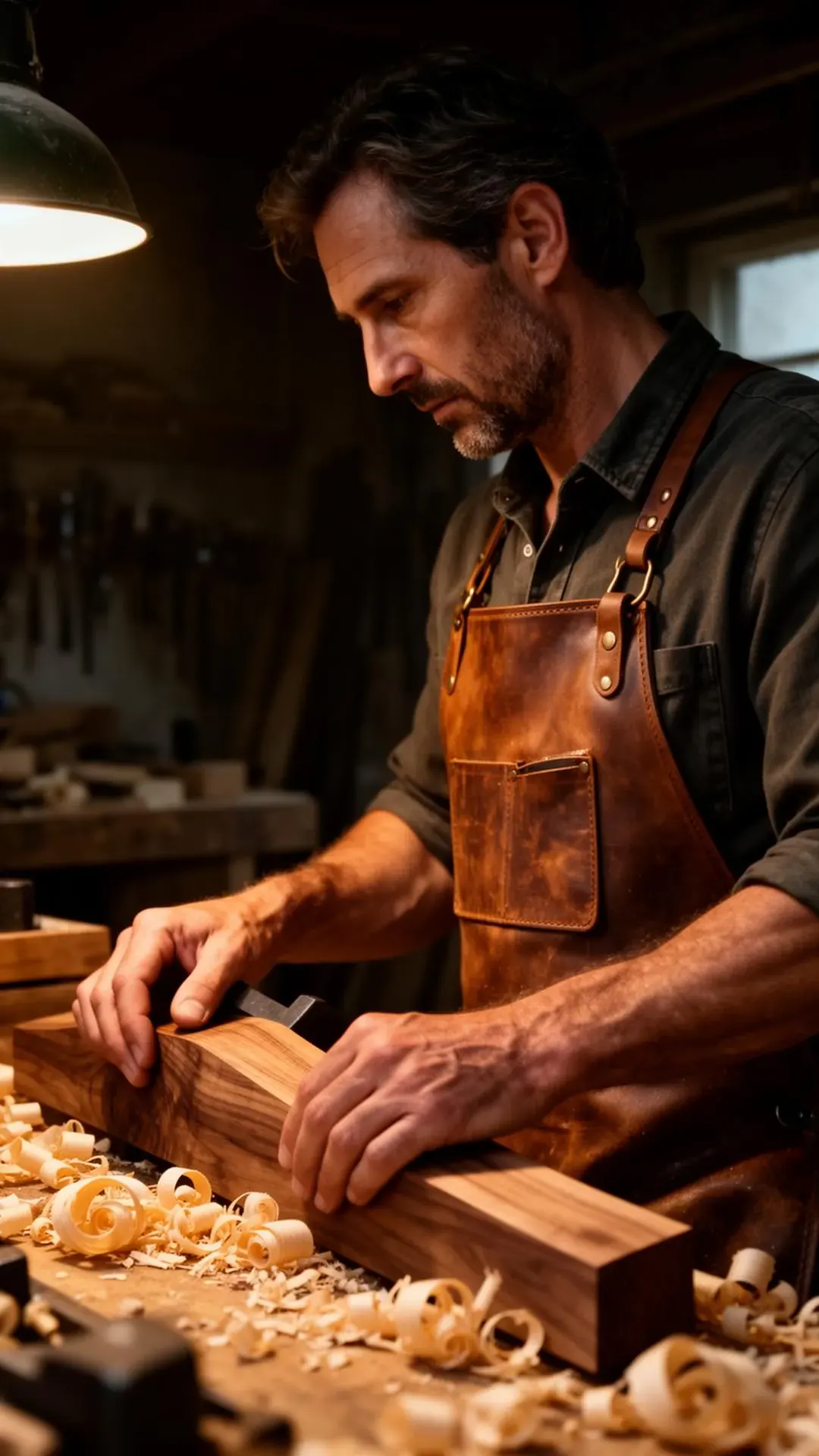 Michael Misa, founder of Ronin Builds, in the studio workshop